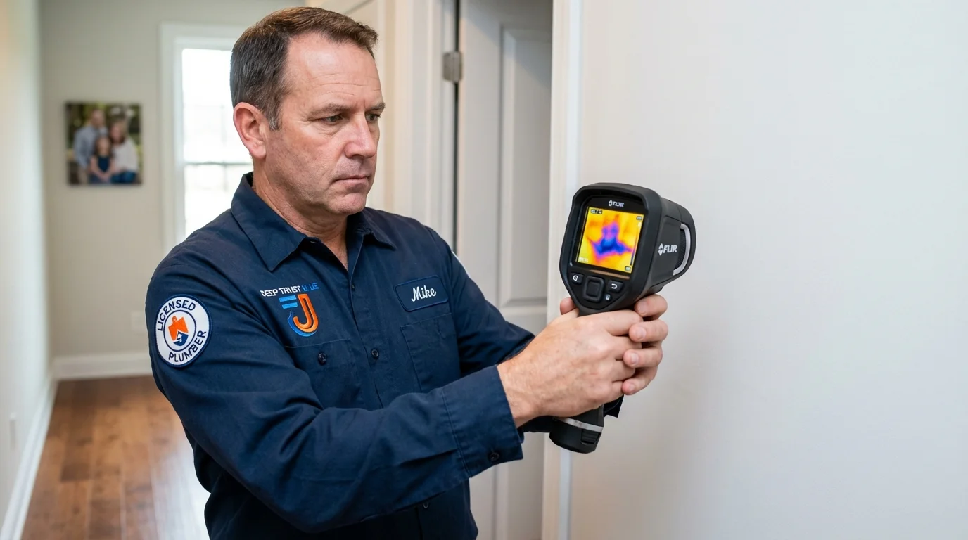 Thermal imaging leak detection by Johns Plumbing LLC in Baraga
